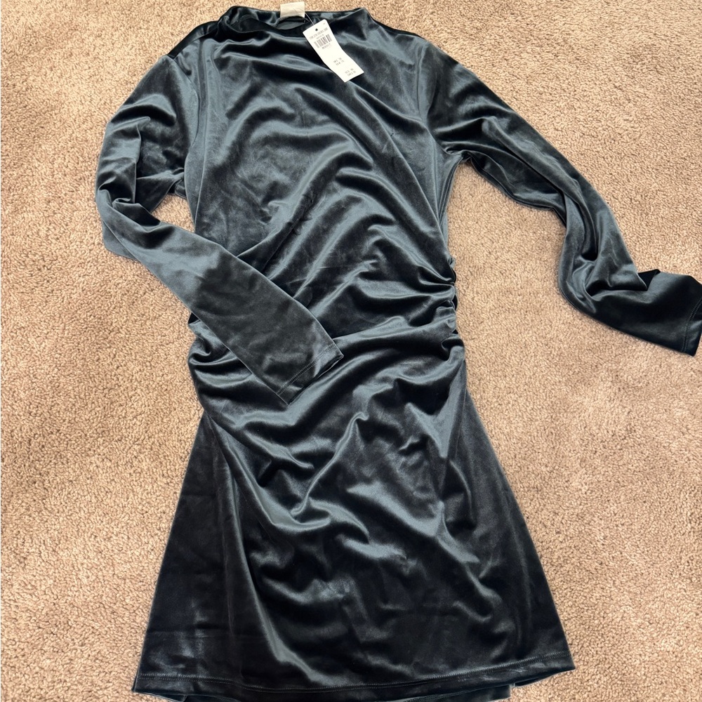 Dark Green Velvet Dress
